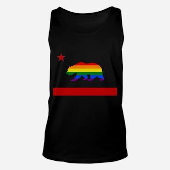 California Bear Pride Lgbt Gay Pride Rainbow Flag Sweatshirt Unisex Tank Top | Crazezy