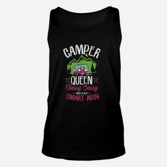 Camper Queen Classy Sassy Smart Assy Camping Rv Gift Unisex Tank Top | Crazezy CA