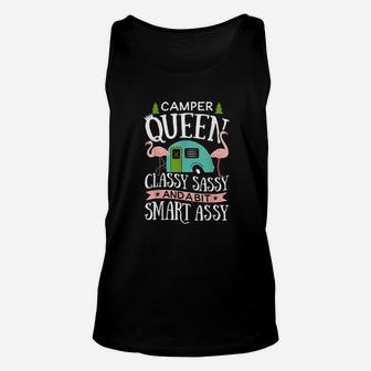 Camper Queen Classy Sassy Smart Assy Camping Rv Gift Unisex Tank Top | Crazezy UK