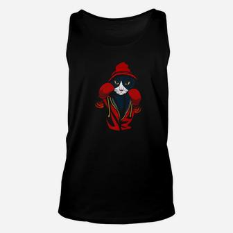 Cat Boxing Shirt Creative Animal Lovers Cool Boxer Gift Unisex Tank Top | Crazezy