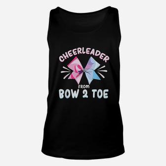 Cheerleader From Bow To Toe Football Cheer Girl Mom Unisex Tank Top | Crazezy