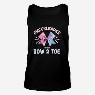 Cheerleader From Bow To Toe | Football Cheer Girl Mom Unisex Tank Top | Crazezy DE