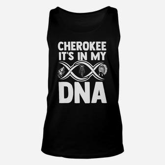 Cherokee DNA Native American Indian Indigenous Headdress Unisex Tank Top | Crazezy
