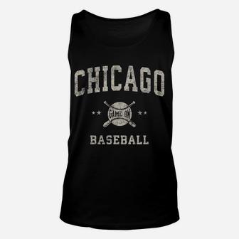 Chicago Vintage Baseball Throwback Retro Design Unisex Tank Top | Crazezy CA