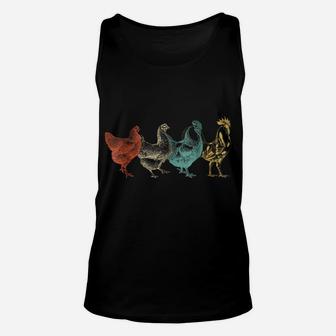 Chicken Vintage T Shirt Funny Farm Poultry Farmer Gifts Tees Unisex Tank Top | Crazezy DE