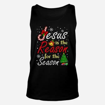 Christian Jesus The Reason Christmas Stocking Stuffer Gifts Unisex Tank Top | Crazezy
