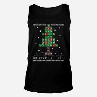 Christmas Chemistry Science Periodic Table Chemist Tree Unisex Tank Top | Crazezy