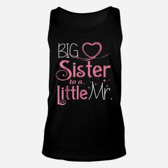 Christmas Gifts Big Sister To A Little Mister Funny Unisex Tank Top | Crazezy