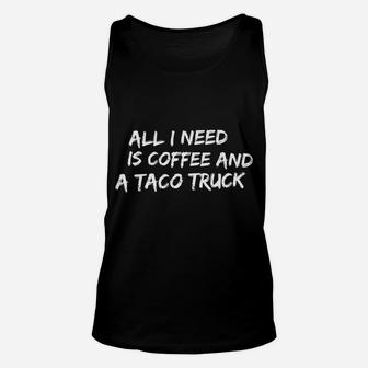 Coffee & Taco Truck Workout Fitness Funny S Unisex Tank Top | Crazezy