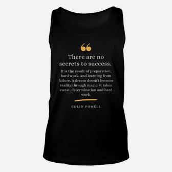 Colin Powell Leadership Quote Secrets To Success Unisex Tank Top | Crazezy UK