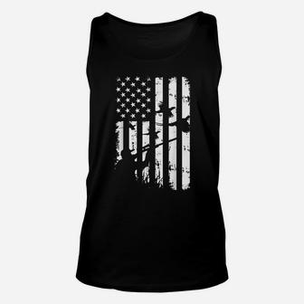 Cool American Vintage Usa Flag Pheasant Hunting Unisex Tank Top | Crazezy
