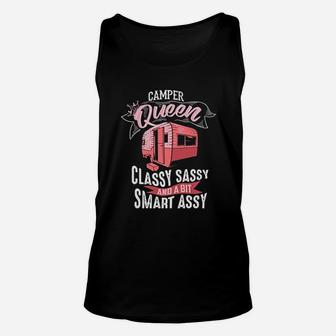 Cool Camper Queen Classy Sassy Smart Assy Unisex Tank Top | Crazezy