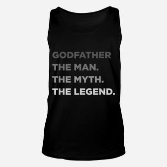 Cool Godfather The Man The Myth The Legend Best Uncle Unisex Tank Top | Crazezy
