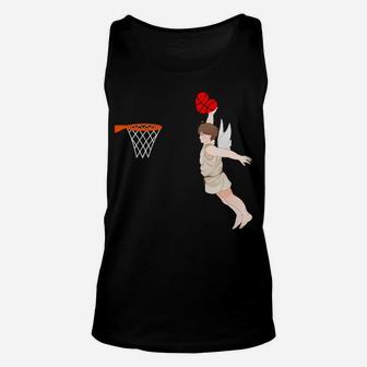 Cupid Dunk Cute Valentines Day For Basketball Lovers Unisex Tank Top | Crazezy DE