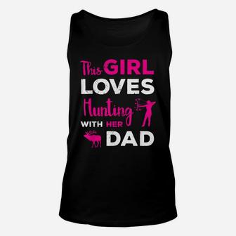 Cute Girls Hunting Gift Dad Daughter Hunting Buddy Hunter Unisex Tank Top | Crazezy