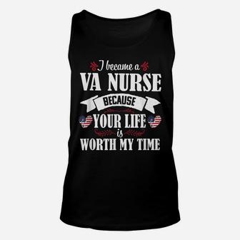 Cute Worth My Time Va Nurse Veteran Nursing Gift Women Unisex Tank Top | Crazezy