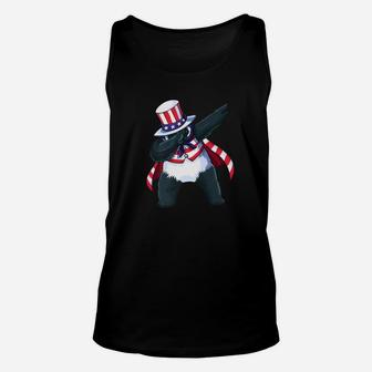 Dabbing Uncle Sam Panda Shirt Dab Dance 4th Of July Unisex Tank Top | Crazezy DE