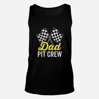 Dad Pit Crew For Racing Party Costume Unisex Tank Top | Crazezy