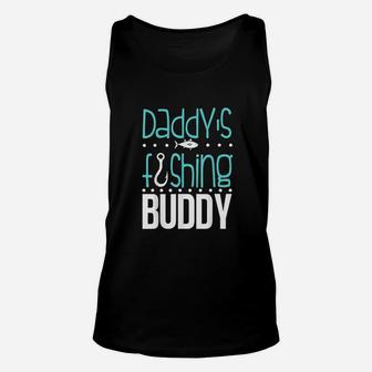 Daddys Fishing Buddy Funny Father Kid Matching Unisex Tank Top | Crazezy