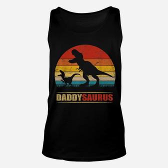 Daddysaurus T Shirt Fathers Day Gifts T Rex Daddy Saurus Men Unisex Tank Top | Crazezy CA
