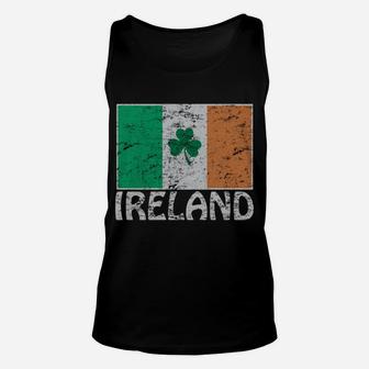Distressed Ireland Flag Shamrock Cool Irish Flags Men Women Sweatshirt Unisex Tank Top | Crazezy DE