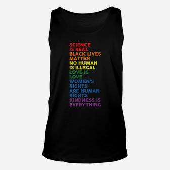 Distressed Science Is Real Black Lives Matter LGBT Pride Unisex Tank Top | Crazezy CA
