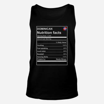 Dominican Nutrition Facts PREMIUM Tshirt Dominican Republic Unisex Tank Top | Crazezy DE