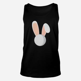 Easter Rabbit Bunny Ears Golf Ball Golfer Funny Holiday Premium Unisex Tank Top | Crazezy