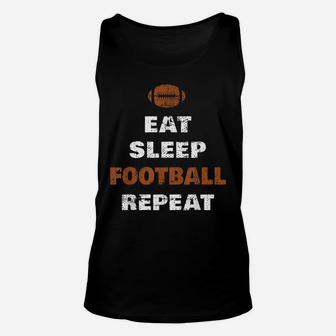 Eat Sleep Football Repeat Love Football Vintage Gift Unisex Tank Top | Crazezy CA