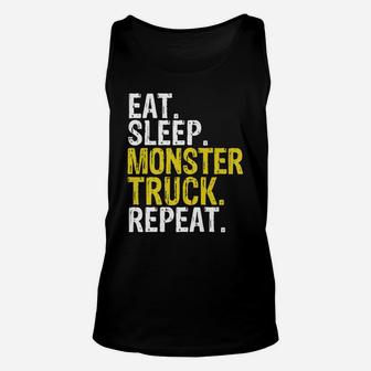 Eat Sleep Monster Truck Repeat Gift Unisex Tank Top | Crazezy