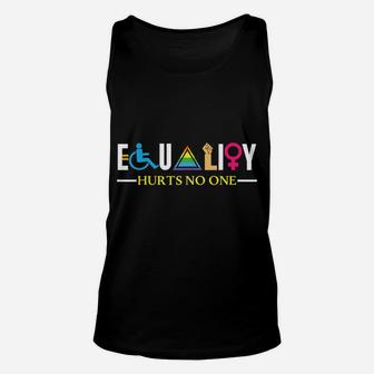 Equality Hurts No One For A Equality Gay Pride Human Rights Unisex Tank Top | Crazezy UK