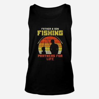 Father Son Fishing Partners For Life Retro Matching Dad Unisex Tank Top | Crazezy