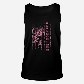 Fishing Mom Pink Camouflage Usa Flag Mothers Day Unisex Tank Top | Crazezy
