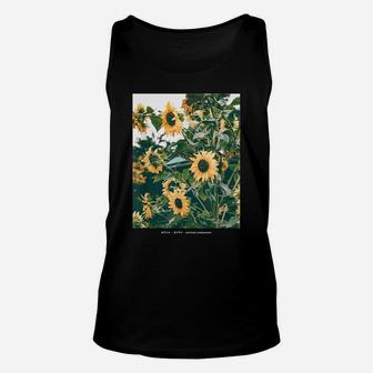 Floral Sunflower Streetwear Aesthetic Fashion Graphic Tee Unisex Tank Top | Crazezy
