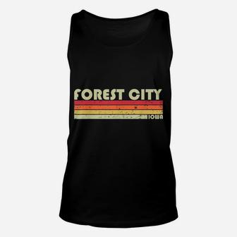 FOREST CITY IA IOWA Funny City Home Roots Gift Retro 70S 80S Unisex Tank Top | Crazezy