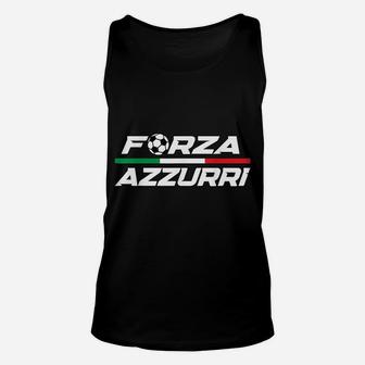 Forza Azzurri Italy Soccer Italia Flag Italian Football Unisex Tank Top | Crazezy