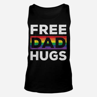 Free Dad Hugs Rainbow Lgbt Pride Fathers Day Gift Unisex Tank Top | Crazezy DE
