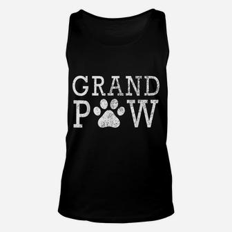 Funny Grand Paw Vintage Dogs Lovers Grandparents Day Gifts Unisex Tank Top | Crazezy
