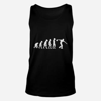 Funny Human Bowling Evolution Pin Ball Bowler Player Unisex Tank Top | Crazezy CA
