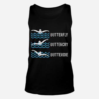 Funny Love Swimming Butterfly Lovers Gif Unisex Tank Top | Crazezy