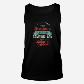 Funny Married To A Camping Lady For Women Men Unisex Tank Top | Crazezy