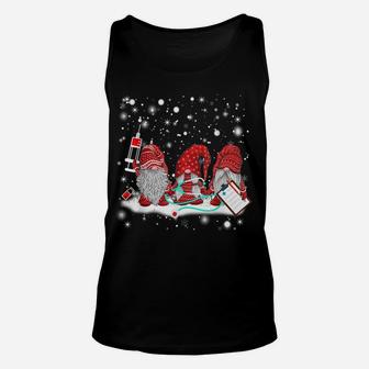 Funny Nurse Gnomes Santa Christmas Light Nursing Lover Gifts Unisex Tank Top | Crazezy DE