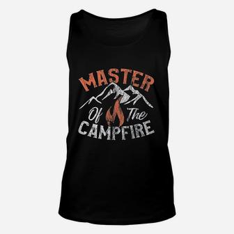 Funny Outdoor Camping Gifts Men Women Master Of Campfire Unisex Tank Top | Crazezy AU