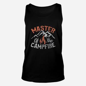Funny Outdoor Camping Gifts Men Women Master Of Campfire Unisex Tank Top | Crazezy AU
