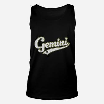Gemini Zodiac Sign May June Birthday Astrology Gift Baseball Unisex Tank Top | Crazezy