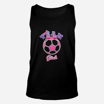 Gender Reveal Party Team Girl Pink Soccer Ball Unisex Tank Top | Crazezy UK