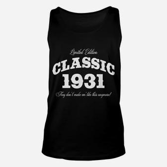 Gift For 89 Year Old Vintage Classic Car 1931 89Th Birthday Unisex Tank Top | Crazezy