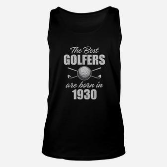 Gift For 90 Year Old Golfer Golfing 1930 91st Birthday Unisex Tank Top | Crazezy