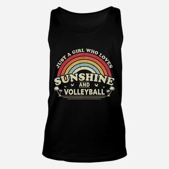 Girl Who Loves Sunshine And Volleyball Unisex Tank Top | Crazezy