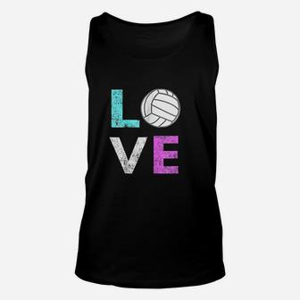 Girls Love Volleyball Best Fun Birthday Gift Unisex Tank Top | Crazezy